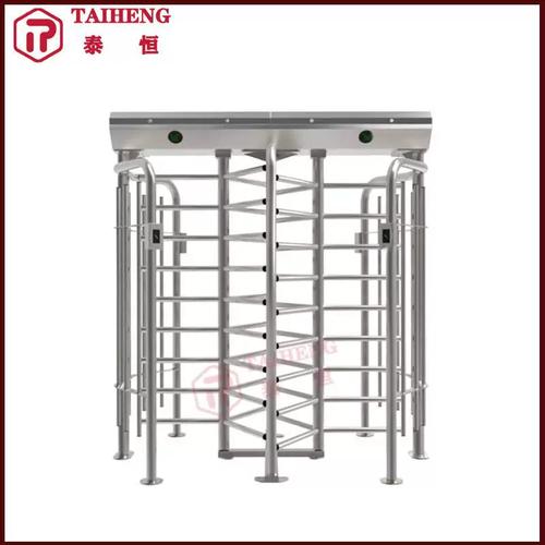 人行通道防尾随全高转闸 不锈钢十字栅栏门出入口机的安全守护
